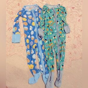 BUNDLE: 2 Little Sleepies pajamas 6-12m